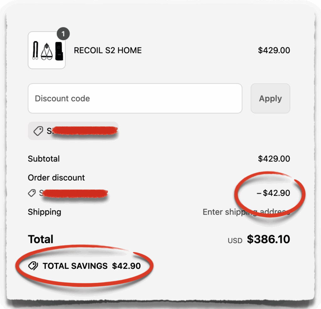 recoil s2 discount code coupon