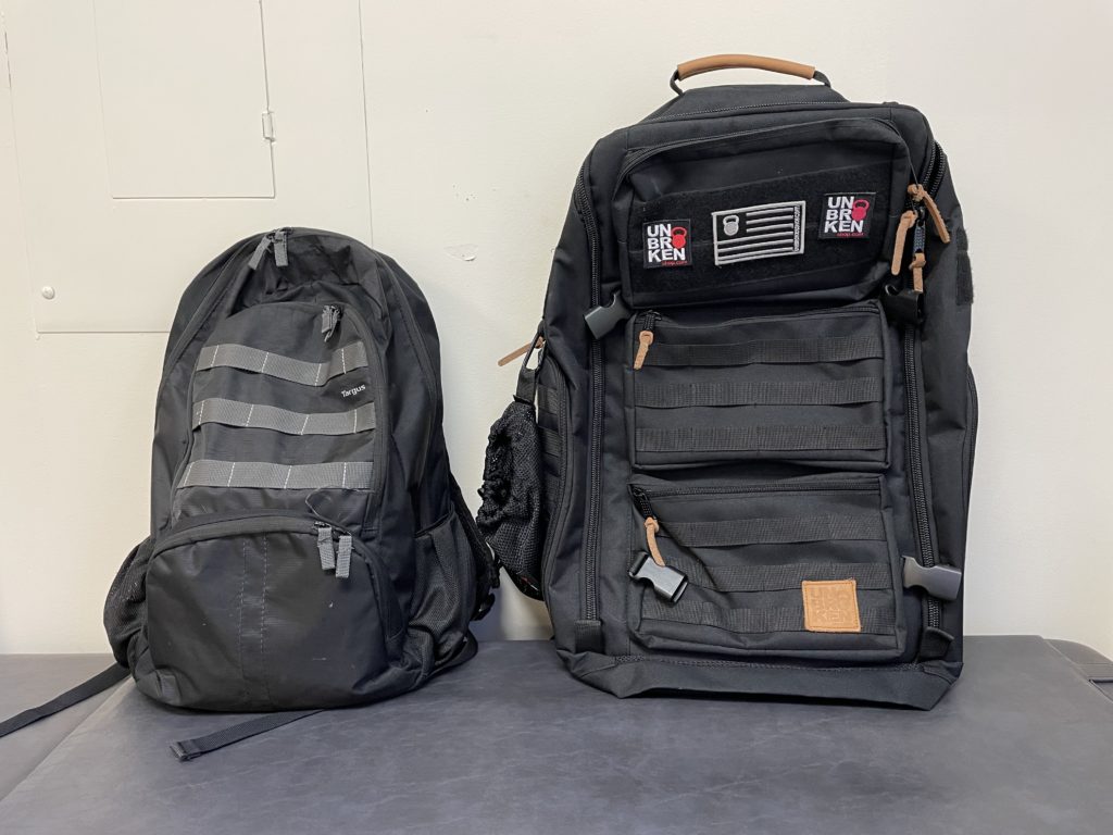 training backpack