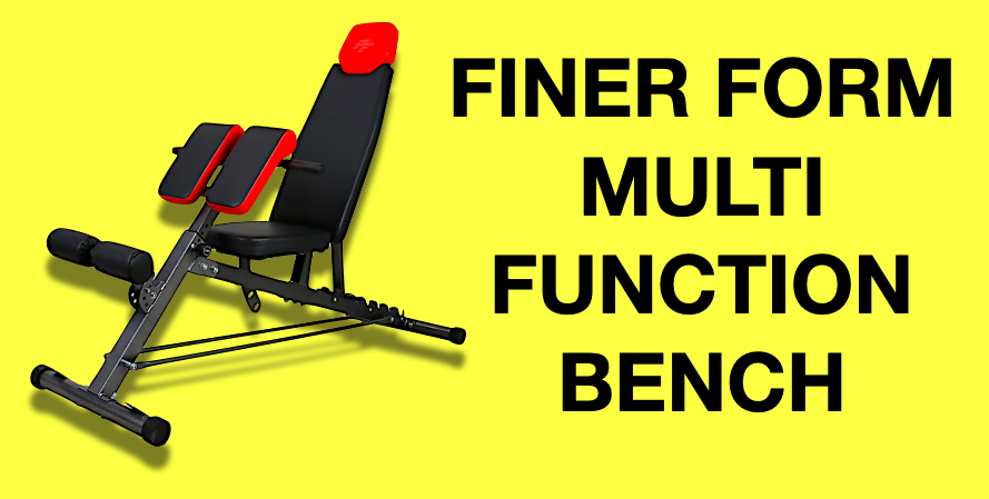 Finer Form *UPGRADED* Multi-Functional Bench for Full All-in-One Body  Workout 