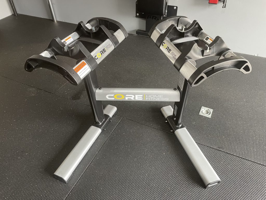 core home fitness dumbbells stand