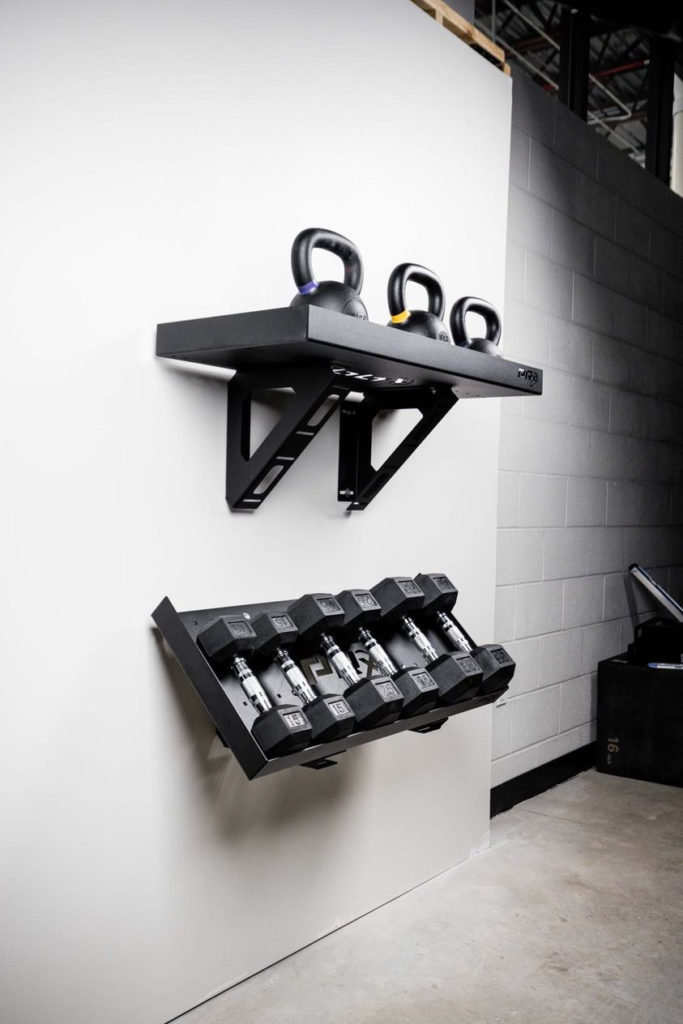 prx performance wall mounted dumbbell storage