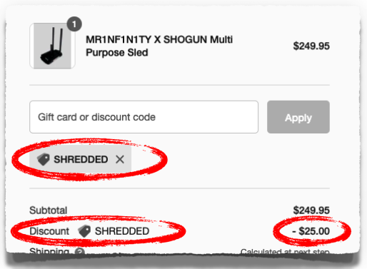 mr infinity discount code coupon shogun sports
