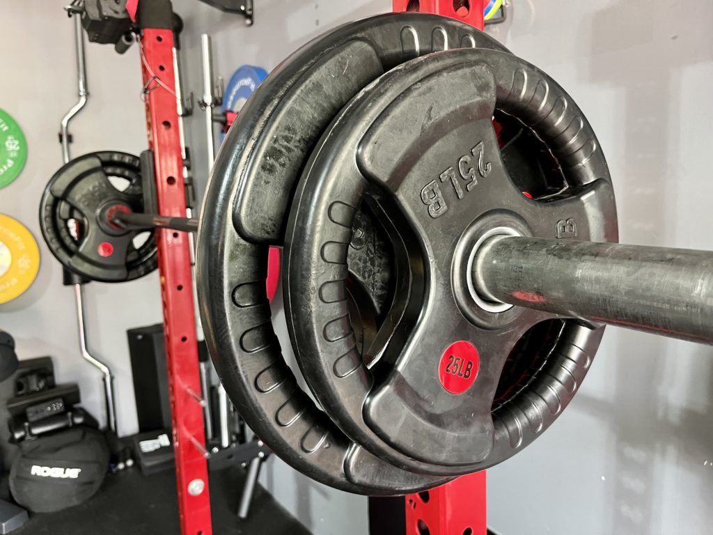 Olympic rubber weight plates set