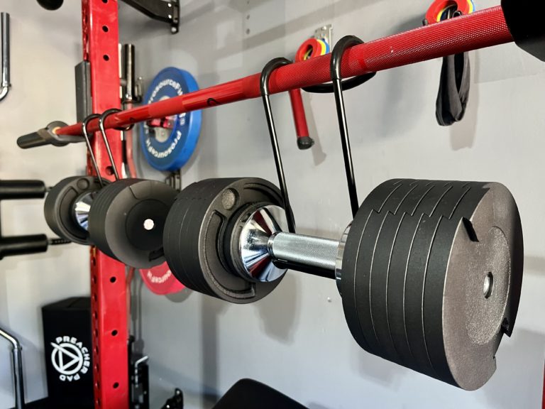 BRAINGAIN 6 In 1 Adjustable Dumbbells 20kg 4kg 2-20kg Black (Easy Secure Locking Mechanism) Home Fitness Equipment (2 X 20kg - View #5