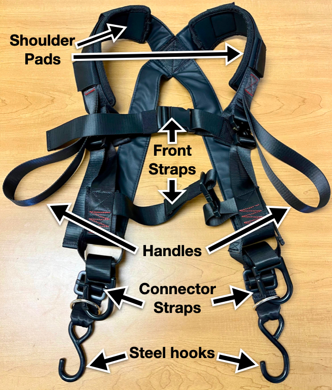 squat harness features