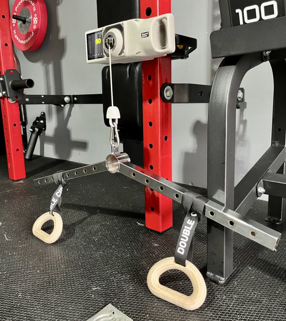 double circle pull up handles on cable machine