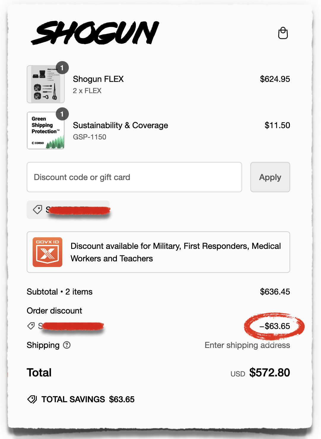 shogun sports flex discount code coupon