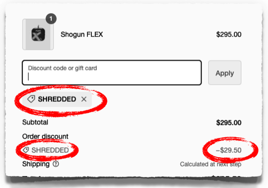 shogun sports discount code coupon