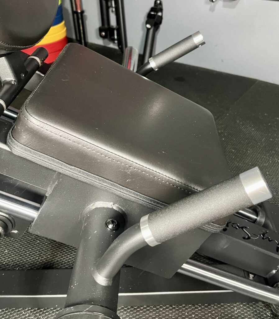 compact leg press handles