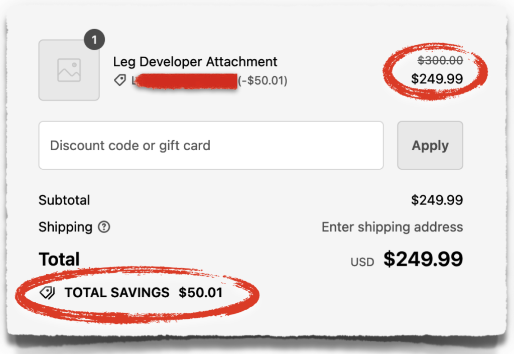 freak athlete leg developer discount code coupon