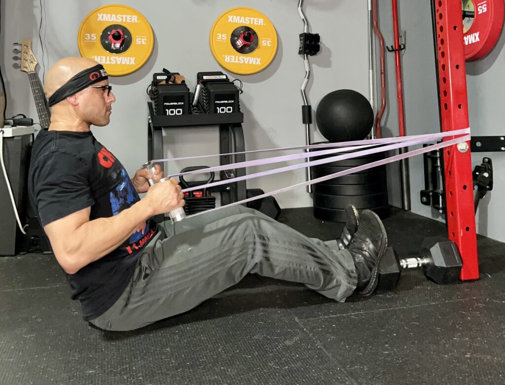 resistance band rows