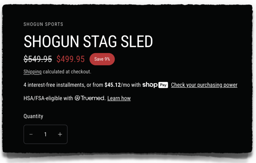 shogun stag sled price