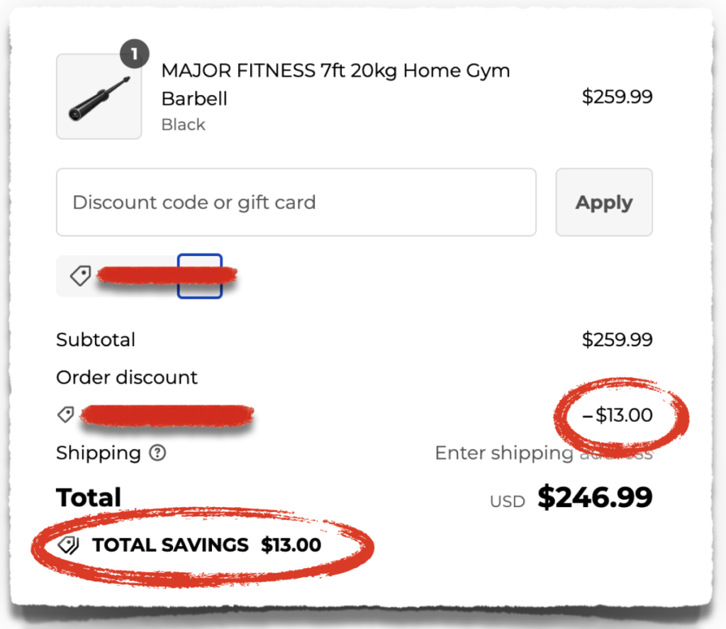 major fitness discount code coupon