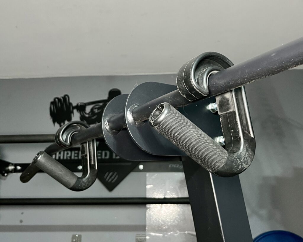 swissies on the powerbench pull up attachment