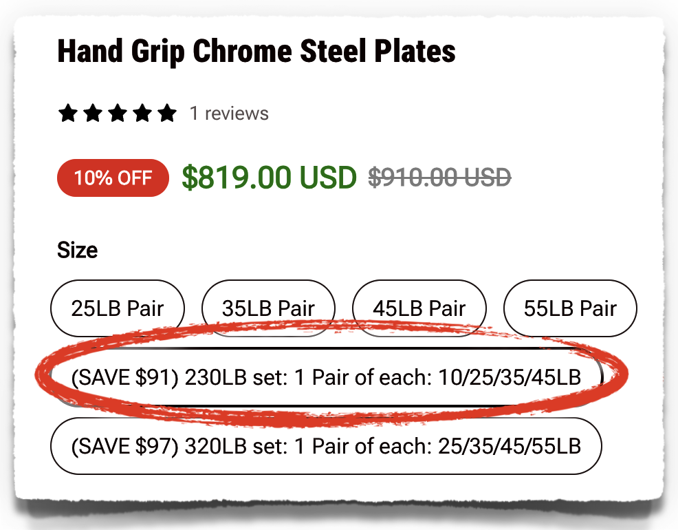 xmaster chrome weight plates price