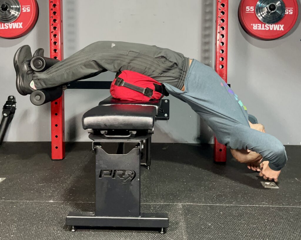 ghd sit ups using the two nordbars