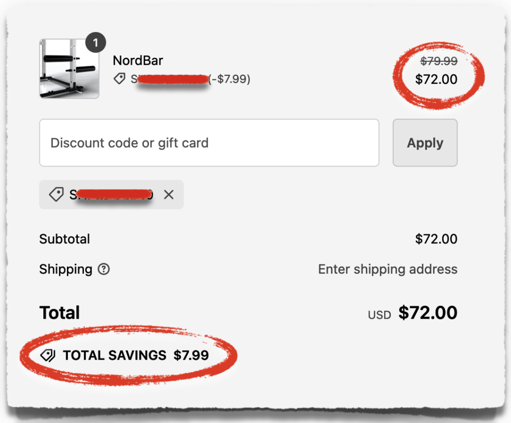 nordstick nordbar discount code coupon