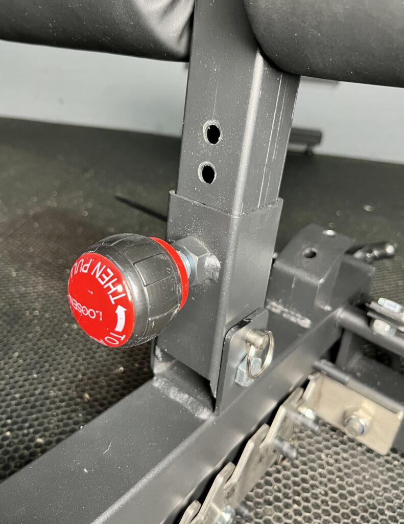 adjustable leg rollers on the nord bench