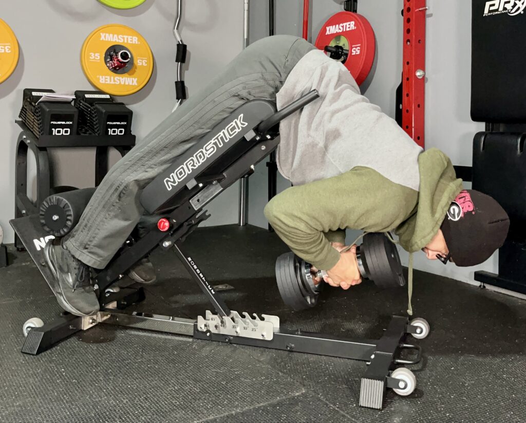 low back extensions on the nordbench
