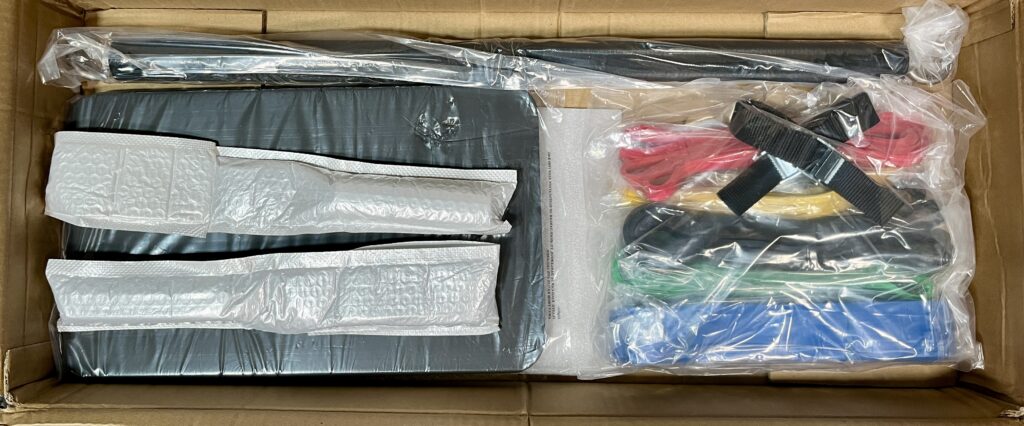 squat harness resistance band footplate set unboxing