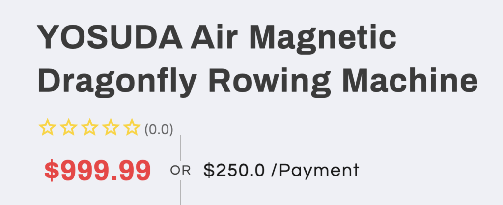 yosuda dragonfly rower price