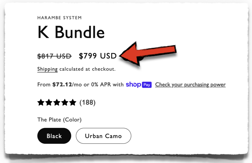 harambe system price for k bundle