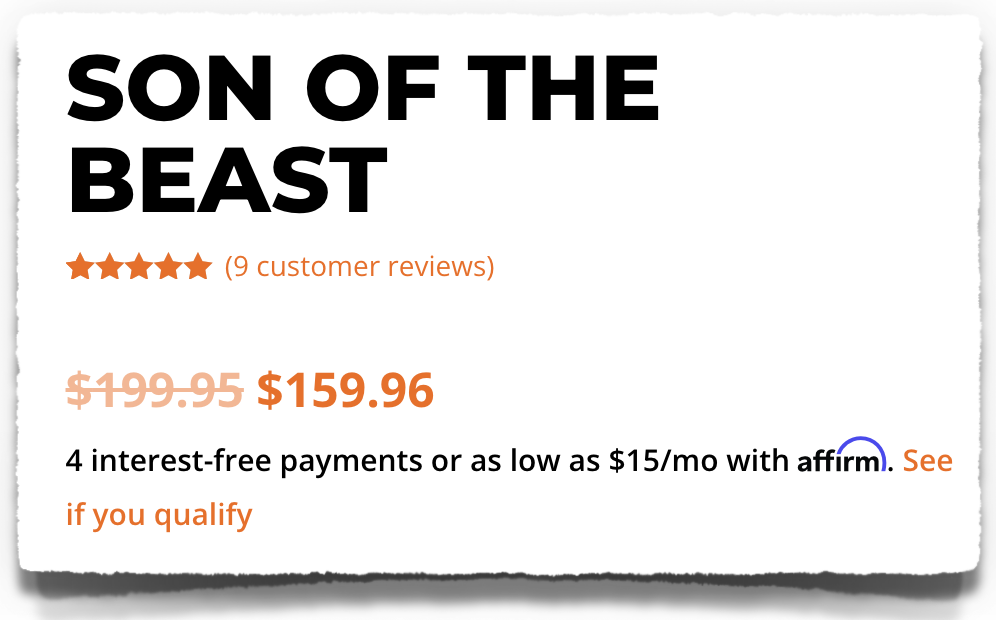 stroops son of the beast price