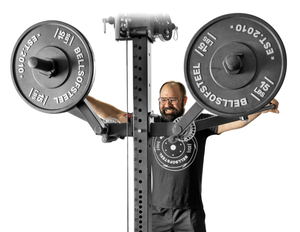 bells of steel shoulder boulder side lateral raise machine