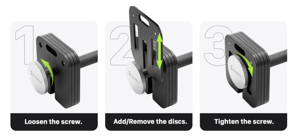 how to adjust the eisenlink adjustable dumbbells