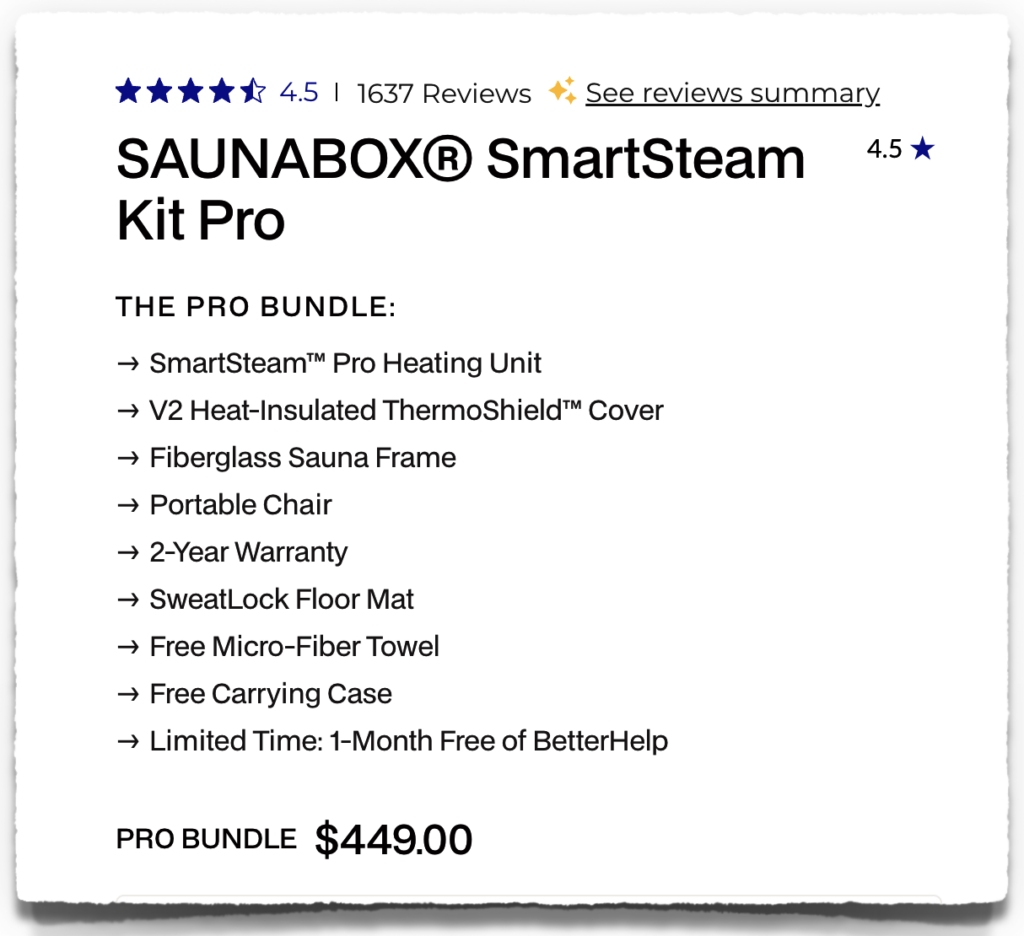 sauna box price