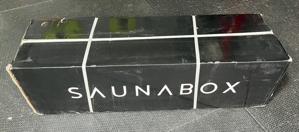 unboxing the sauna box