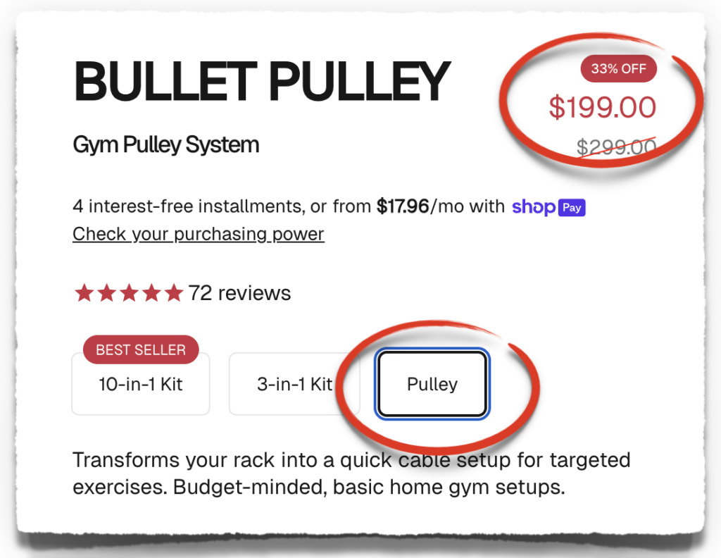 bullet pulley