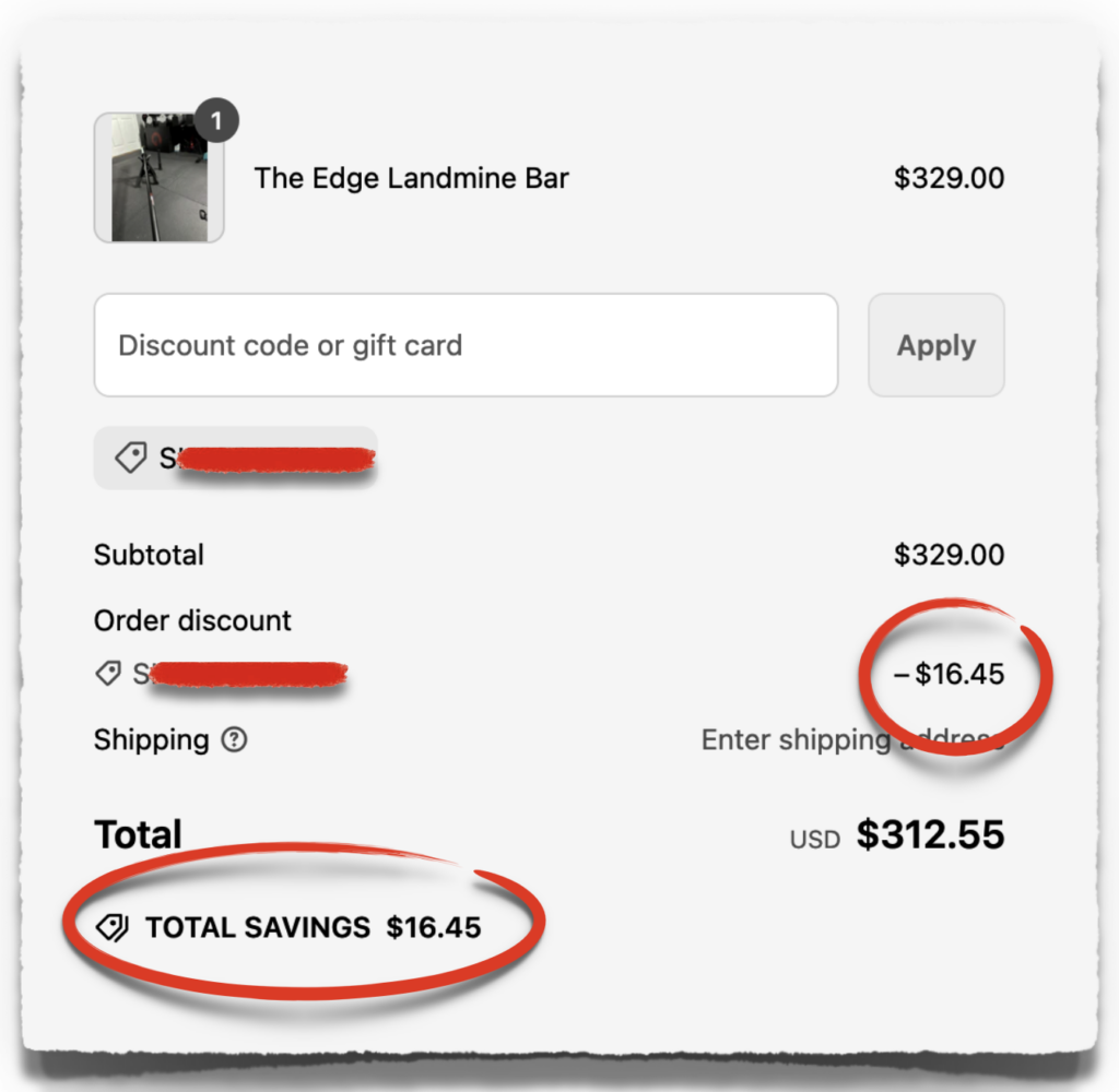 exponent edge landmine bar discount code coupon