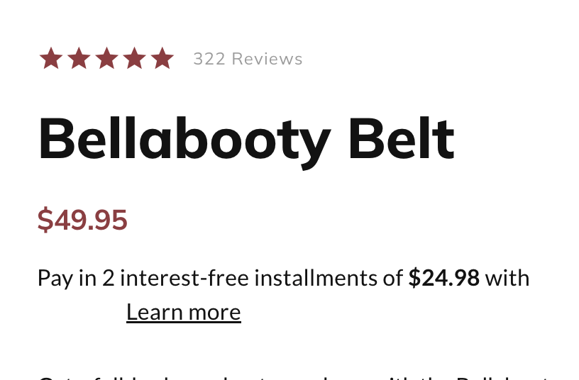 bellabooty belt price