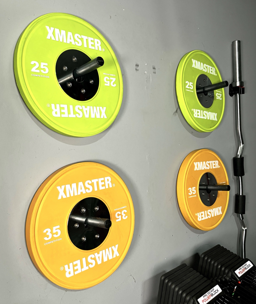wall mounted weight plate storage