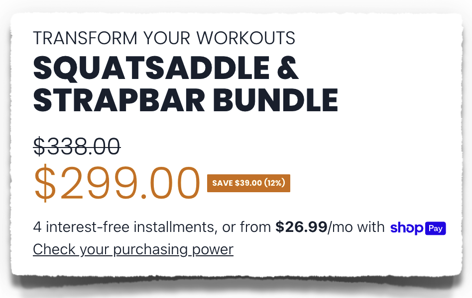 takeover strength squatsaddle strapbar bundle price
