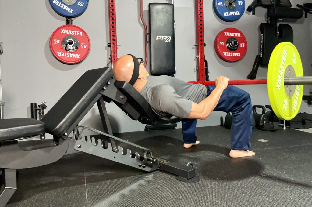 hip thrusts on the edge infinity bench