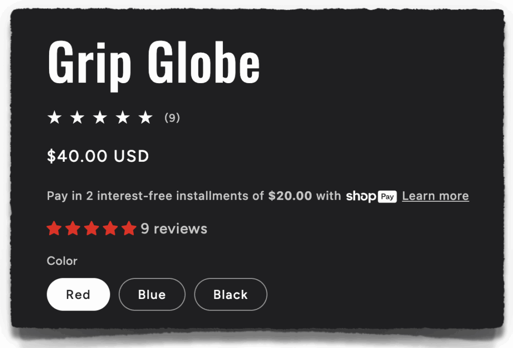 grip globe price cost