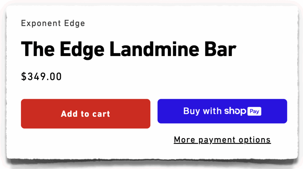 exponent edge landmine bar price