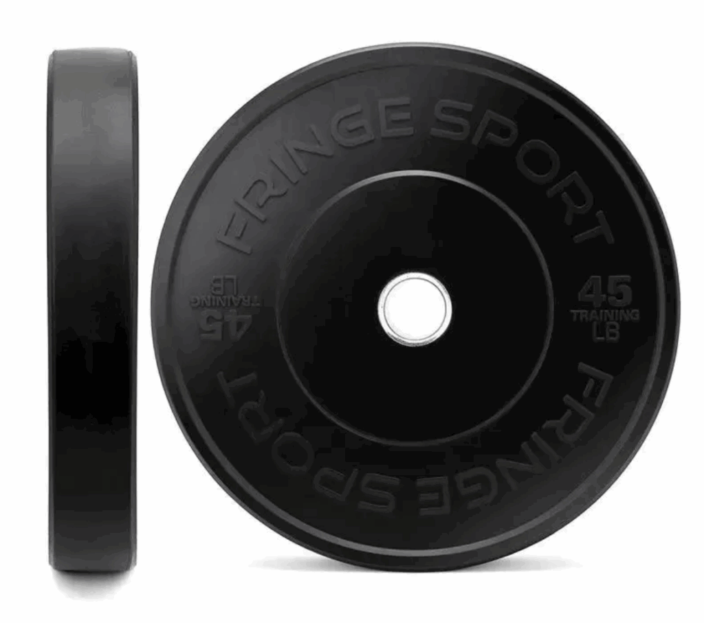 fringe sport black bumper plates