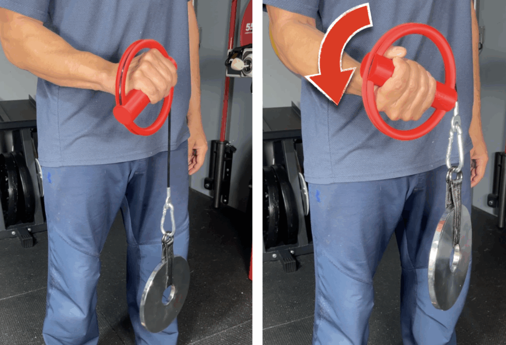 supination with the grip globe