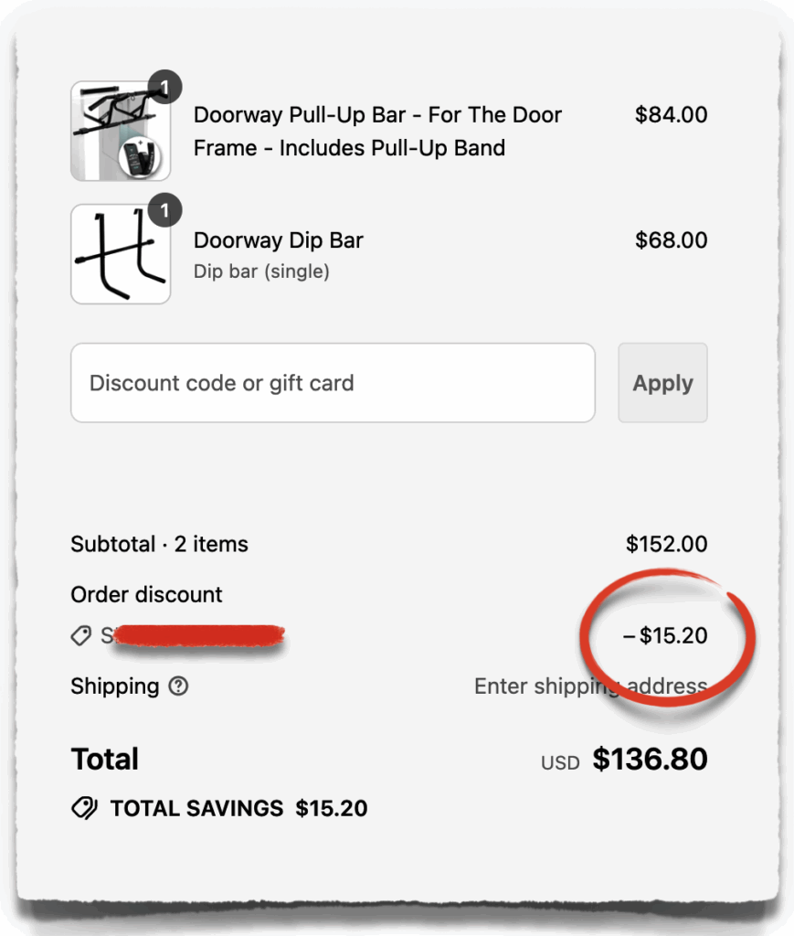 pullup & dip discount code coupon