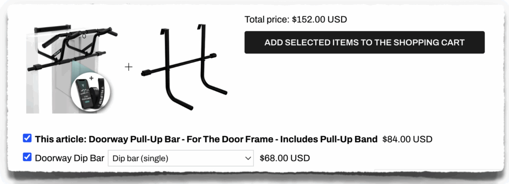 pullup & dip doorway pullup dip bar