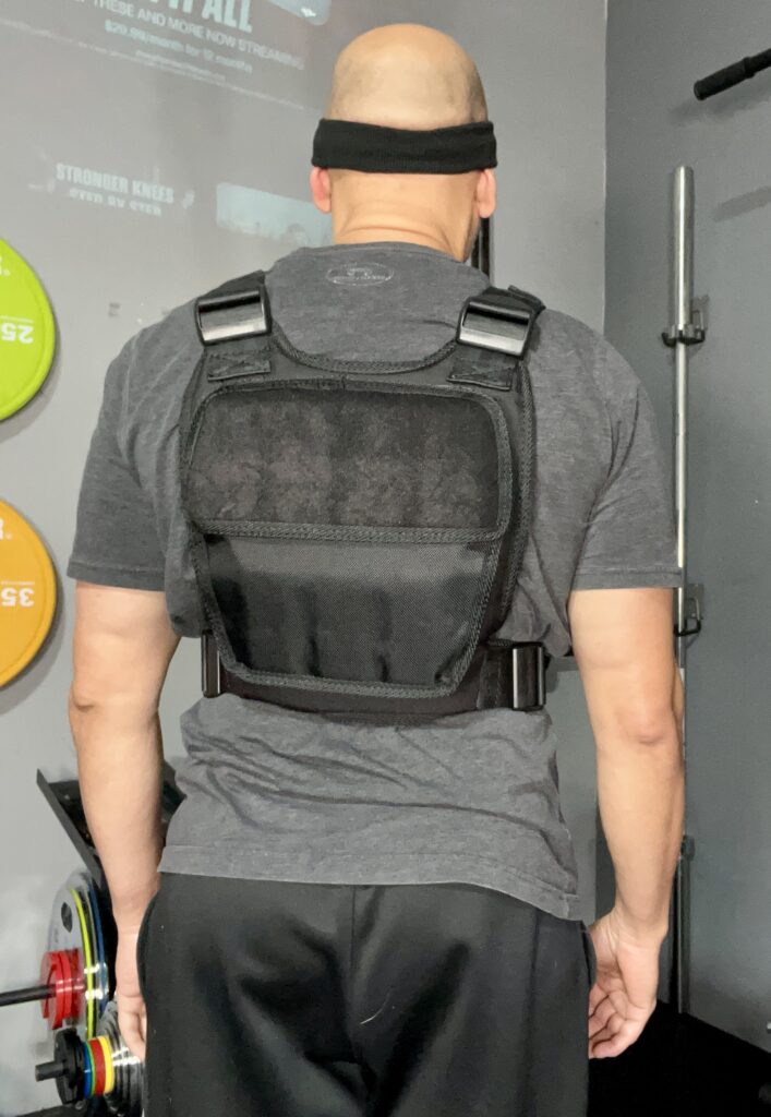 back side of the weight vest