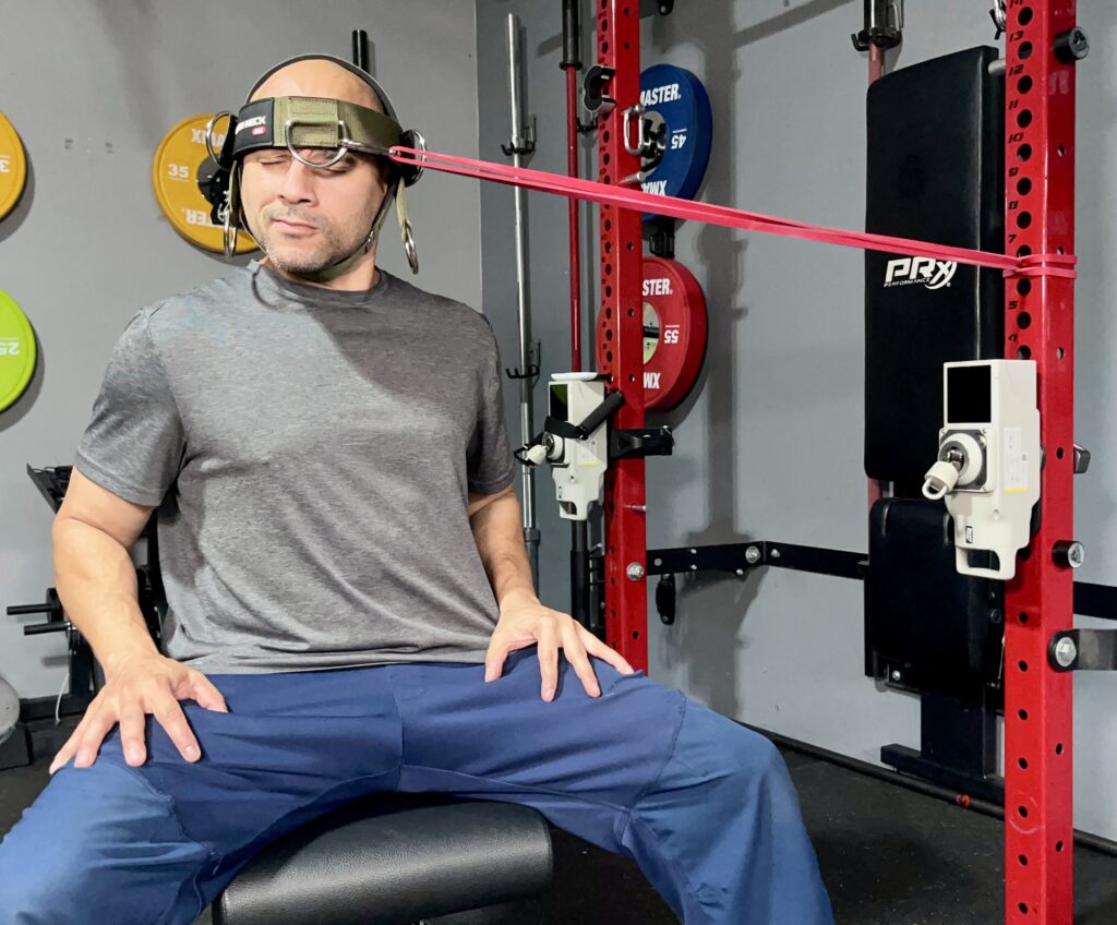 neck harness exercises rotation