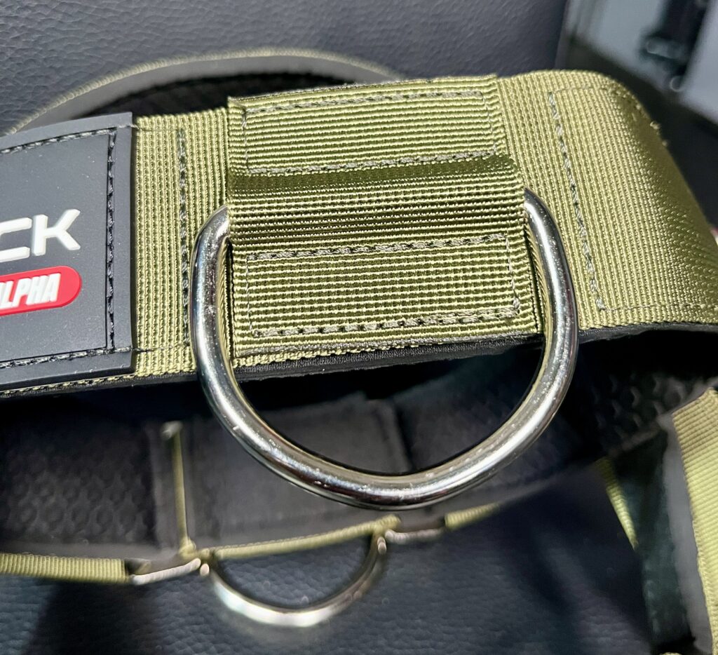 d-rings on the neck harness