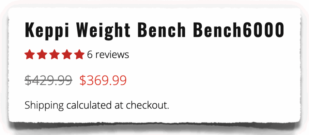 keppi bench 6000 price