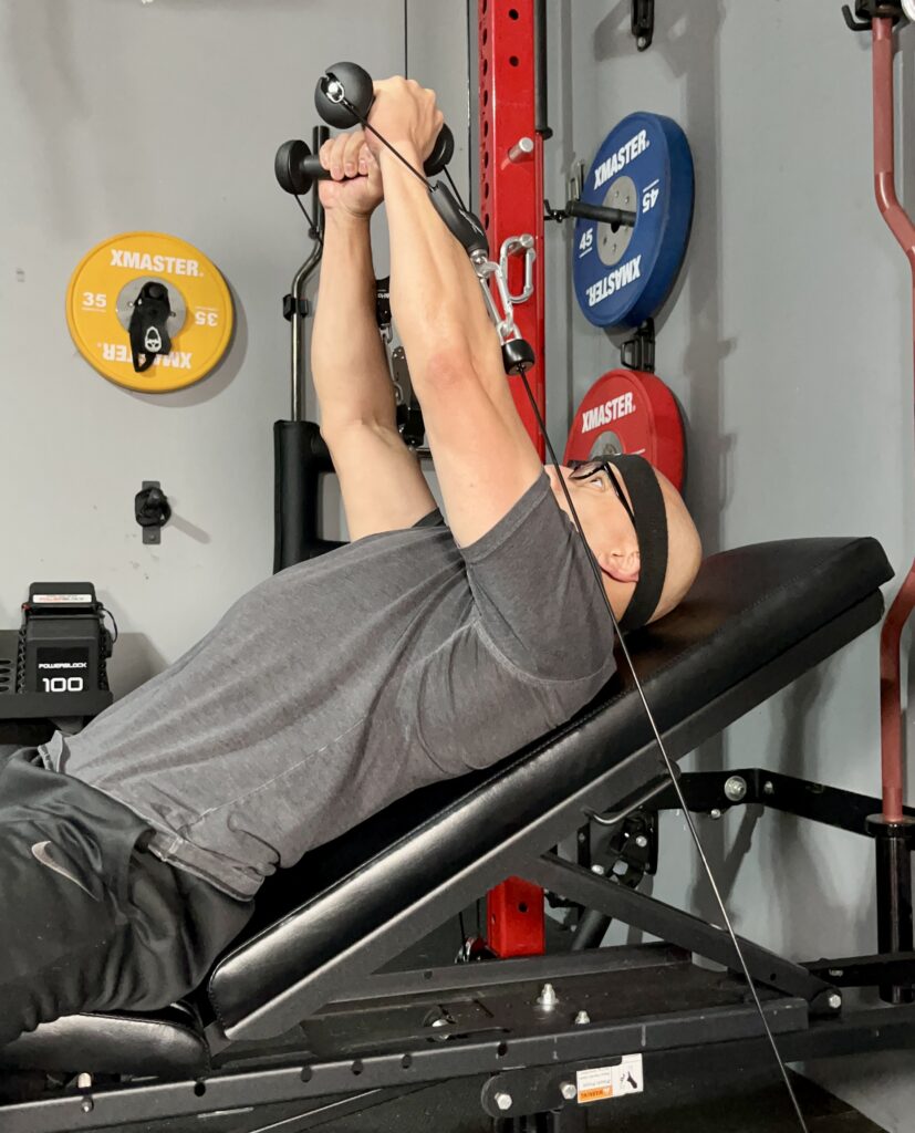 cable chest flys with the trak handles