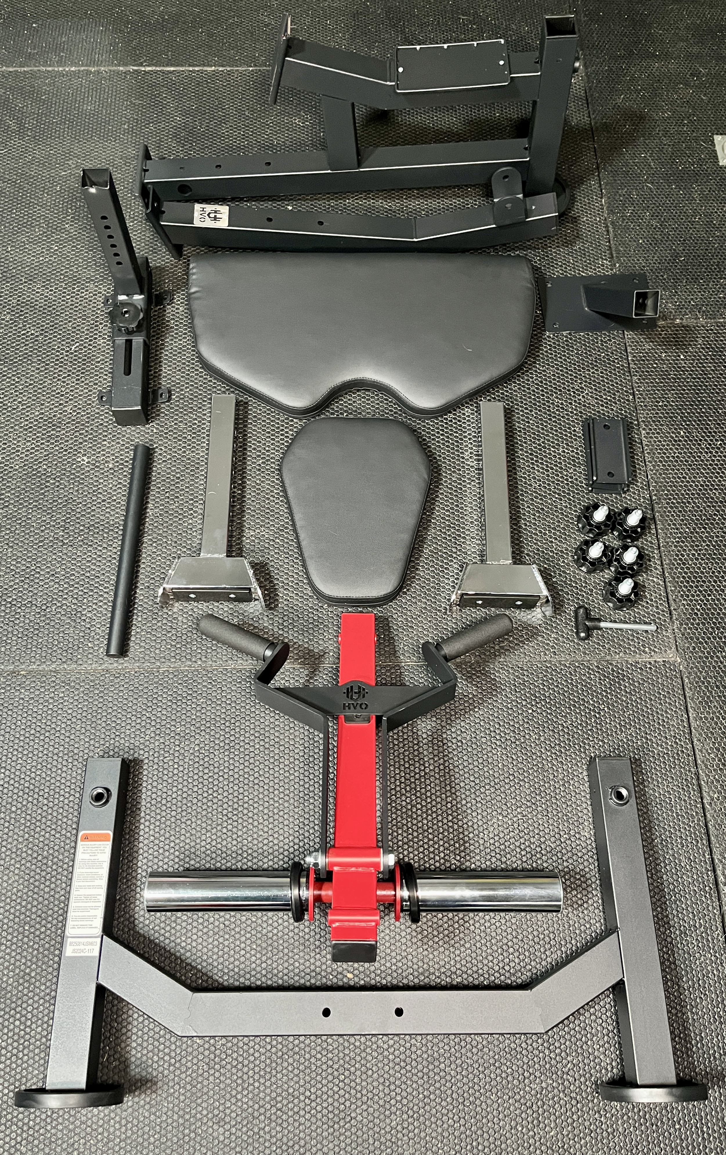 unboxing the HVO Preacher Curl Machine Bench 