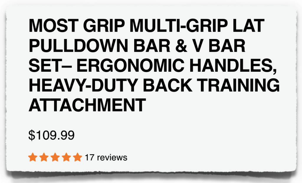 most grip lat pulldown bar price cost